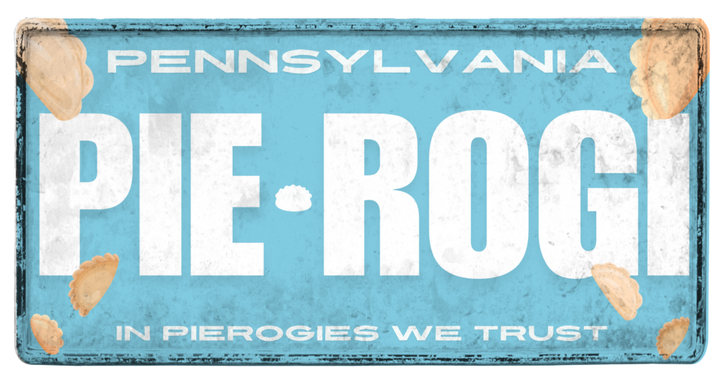 Alternative PA License plate design featuring pierogies