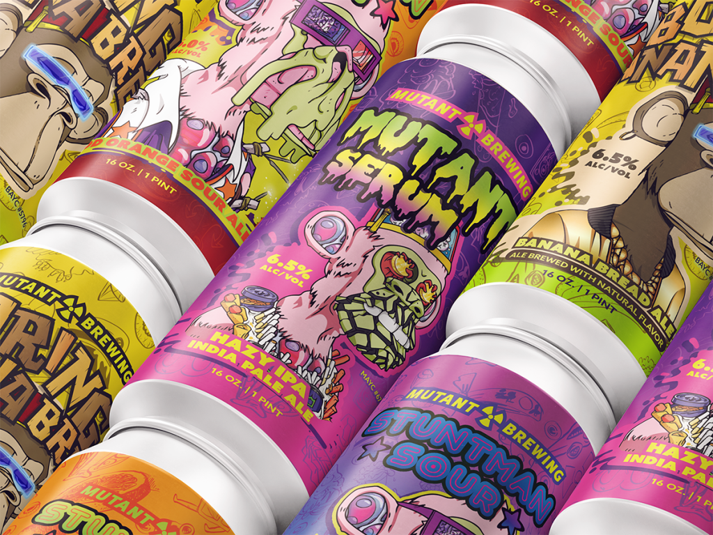 Mutant Brewing Beer Can Designs