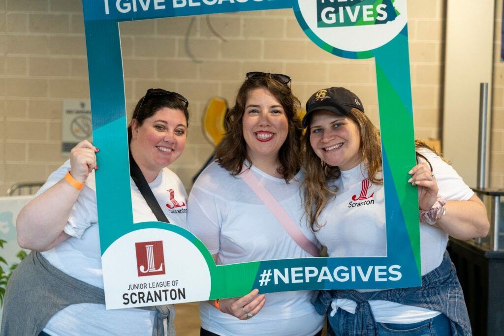 The Junior League of Scranton participating at NEPA Gives - a giving day in NEPA where nonprofits raise money and awareness for their cause.